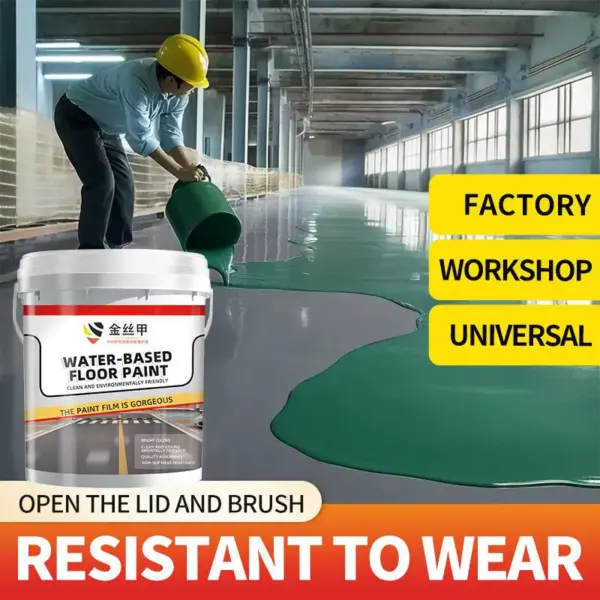Strong adhesion Floor Coating Outdoor Corrosion resistance Waterproof quickdrying Wearresistant Waterbased Epoxy floor paint