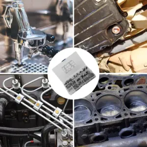 DIY Projects 17x10x2.4cm Self-Locking Nut Set Hexagon Nut Assortment Easy Storage Box Nylon Insert Design For Bolts