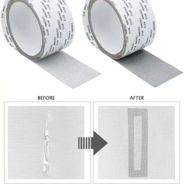 Strong Adhesive Screen Repair Tape Self-Adhesive Screen Window Repair Patch for Doors Window Fiberglass Mesh Screen Repair Tape