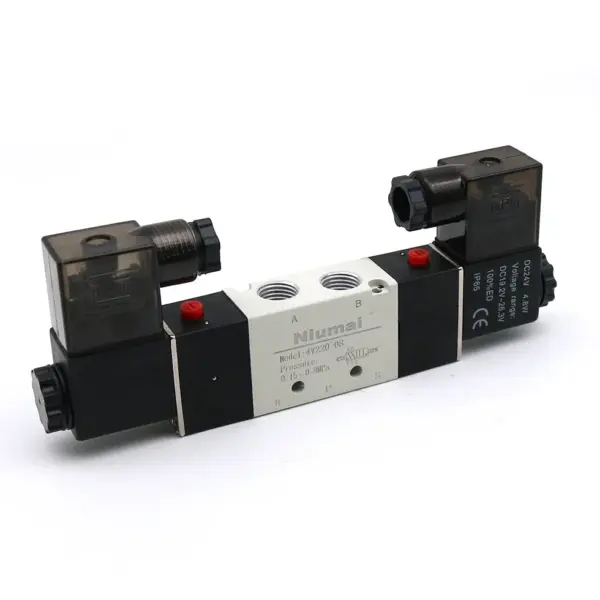 4V220-08 5 way 2 Position 1/4" Aluminum Alloy Internal E Airtac Air Pneumatic Solenoid Valve DC12V,DC24V or AC110V AC220V