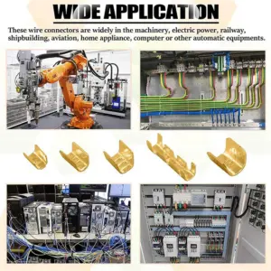SHGO-2000Pc U Shape Copper Ring Terminals Crimp Kit Non-Insulated Assortment Cable Wire Spade Electric Butt Connector 454TABC