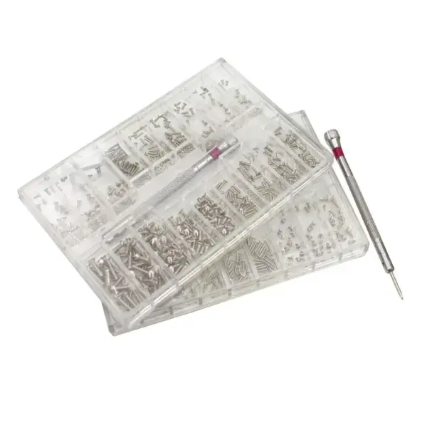 Washer Assorted Mini Screws Set Silver Cross Repair Tool Kit Boxed Screw Repair Tool Watch Repair