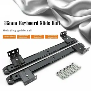 2PCS Ball Bearing Drawer Runners Full Extension Low-Noise Drawer Slide Rail Side Mounting Adjustable Drawer Glides
