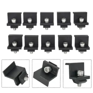 30/35mm Solar-Modules PV Brackets Trapezoidal Sheet Flat Roof Aluminium Mounting Rail End Clamp PV Solar-Panel Mount Accessories
