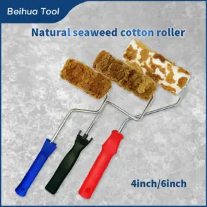 Beihua 4inch 6inch Seaweed Foam Paint Roller Brush Sponge Pattern Roller Texture Tools for Wall Decoration Painting Tool