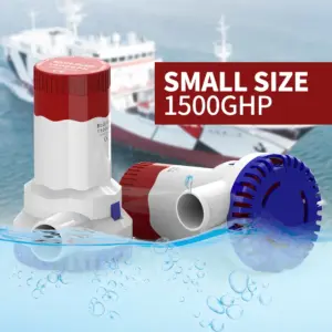 The Fourth Generation Bilge Pump 24/12VDC 1500/1100GPH Kit High Flow Power submersible water pump with switch for garden home