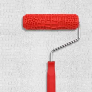 Patterned Paint Roller 7'' 3D Embossing Rubber Roller for Wall Decoration DIY Pattern Texture Tools Household Wall Painting