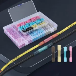 Heat Shrink Butt Wire Connectors Waterproof Insulated Automobile Wire Cable Crimp Terminals copper Splice marine seal AWG26-10