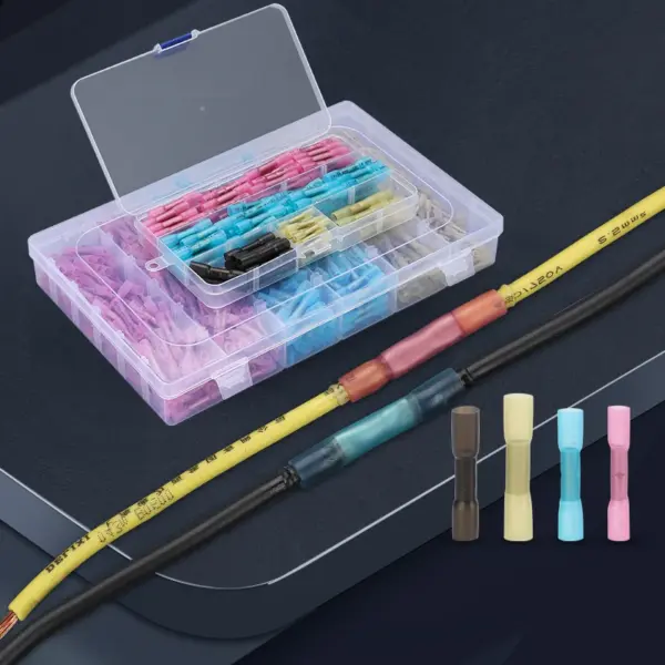Heat Shrink Butt Wire Connectors Waterproof Insulated Automobile Wire Cable Crimp Terminals copper Splice marine seal AWG26-10