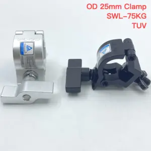 Aluminum T-nut Fast Clamp For 25mm OD Tube Quick Release Wing Coupler Truss/ Pipe Mounting TUV SWL 75kg Stage Light Fixture Rigs