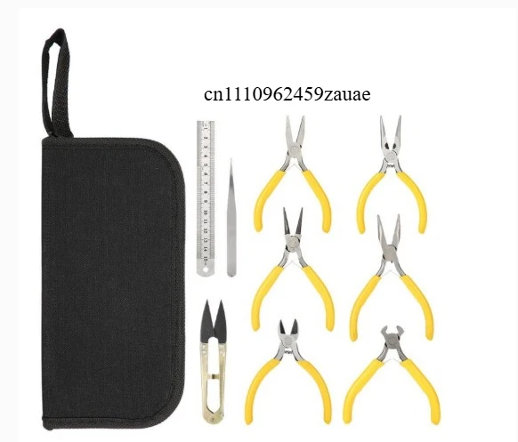 watch repair tools, jewelry set, making pliers, multi-functional 9-piece set, kit.
