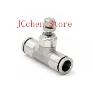 Throttle Valve SA 4-12mm Air Flow Speed Pipe Control Valve 304 Stainless Steel Tube Air Hose Pneumatic Quick Push In Fittings