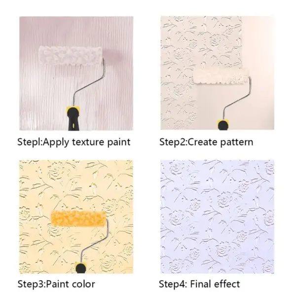 With Handle Texture Pattern Paint Roller Pattern Tool Texture Tool Seaweed Sponge Roller Brush M 80 M 60