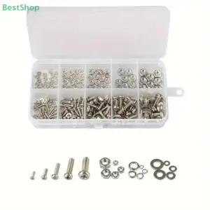 ♥♥♥Durable Stainless Steel Hex Nut And Bolt Set-320Pcs,M2 - M5 Sizes