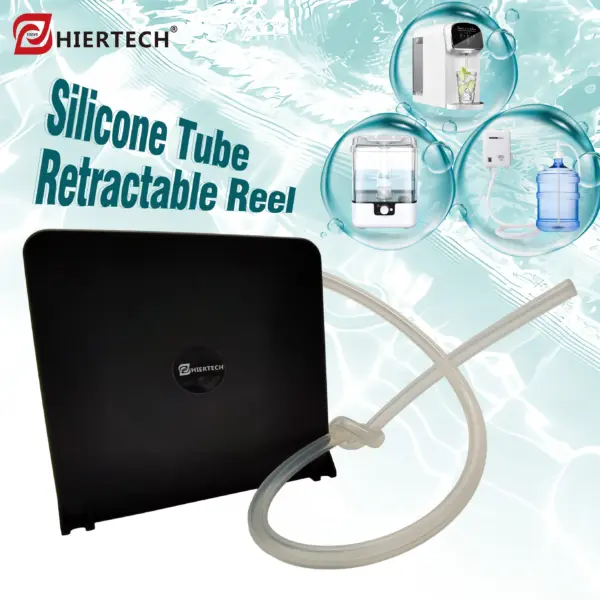 HIERTECH Silicone Tube Auto-Retractable Reel Suitable for Water Pumps Humidifier Air Conditioner Lab Equipments Home& Office Use