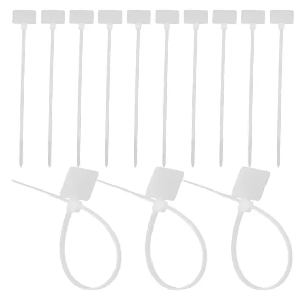 250Pcs Nylon Cable Label Ties 25x150mm Weather Resistant Writable Tag Zip Ties for Office Workshop Industrial Cable Pipe