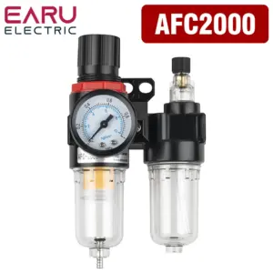 AFC2000 AFR2000 + AL2000 G1/4 Air Compressor Oil-Water Separator Air Filter is Used to Reduce the Pressure Valve Regulator
