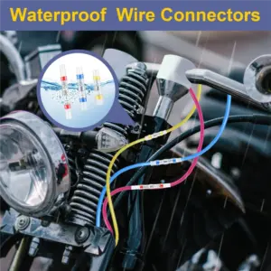 AEE2-210PCS Heat Shrink Butt Connectors, Marine Grade Electrical Wire Connectors Kit, For Cable, Boat, Wiring