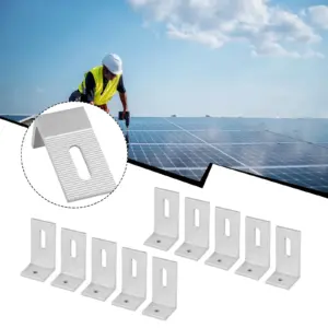 Solar Panel Mount Bracket Kit 90 Degree Angle Aluminium Rail Connection Angle Bracket Photovoltaic Mounting Set 1/4/10Pcs
