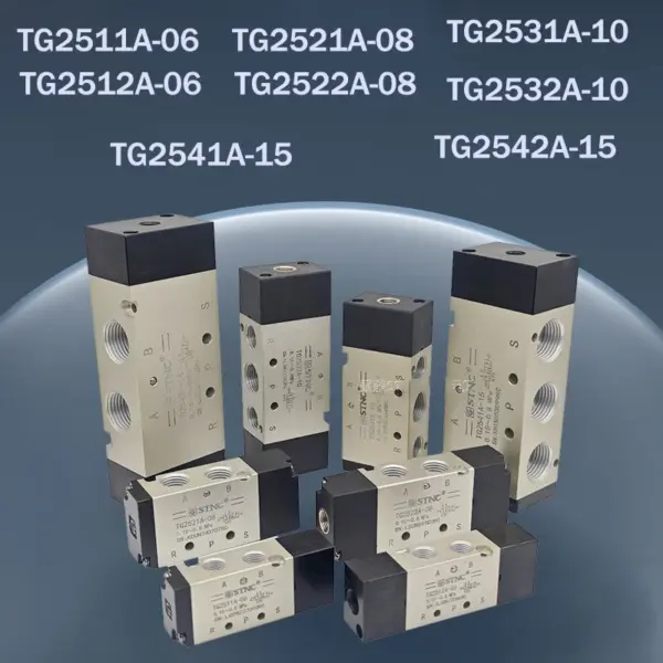 STNC Pneumatic solenoid valve 1/4" TG2522A-08 TG2511A-06 TG2521A Two position five way Air control valve TG2531A-10 TG2512A