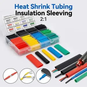 530/560/580/800PCS Heat Shrink Tubing 2:1 Electrical Wire Cable Wrap Assortment Electric Insulation Heat Shrink Tube Kit