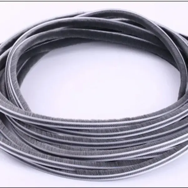 10M 5/6/7mm Elastic straight hair sealing strip Door/Window gap foam Groove Nylon Pile Brush Seal Weatherstrip Dust Proof Strip