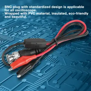 Oscilloscope BNC Plug Oscilloscope Test Probe  Cable BNC Male Plug Q9 to Dual  Clip 0.5m Oscilloscope Cable