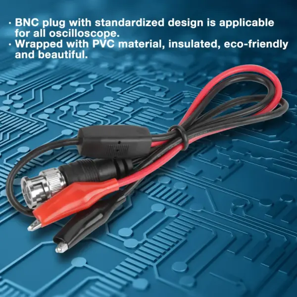 Oscilloscope BNC Plug Oscilloscope Test Probe  Cable BNC Male Plug Q9 to Dual  Clip 0.5m Oscilloscope Cable