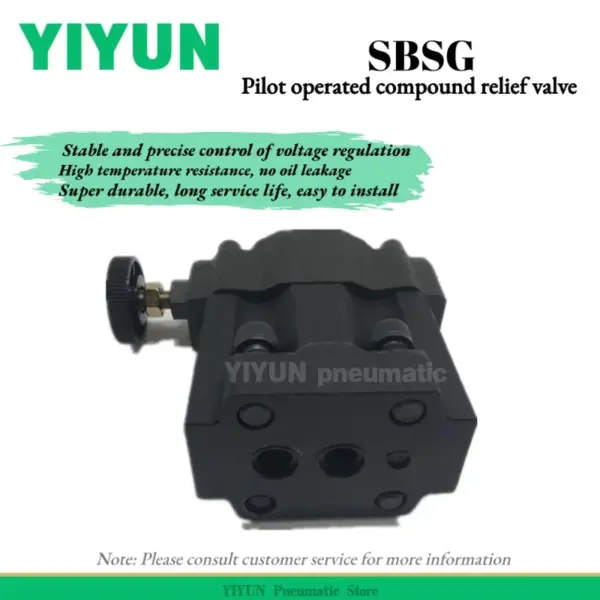 1pc SBSG-03-H SBSG-03-1 SBSG-03-2 SBSG-03-3 SBSG-03-C SBSG-03-B Pneumatic Pilot Operated Compound Relief Valve SBSG Series