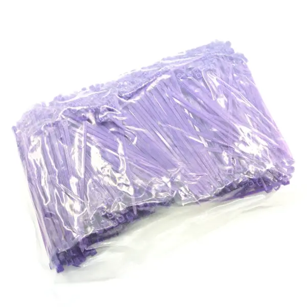 1000Pcs Purple Cable Ties 6" inch 2.5X150mm Self-Locking Plastic Cable Zip Ties Cable