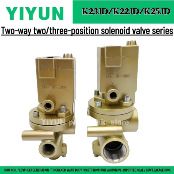 K22JD-15W/20W/25W/32W/40W/50W,YIYUN,Pneumatic components,One in, one out, two-way two-port solenoid valve,K22JD series