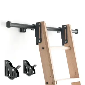 1M/1.22M Hook on Sliding Library Ladder Hardware,Home Offer Telescopic Rolling Ladder Kit