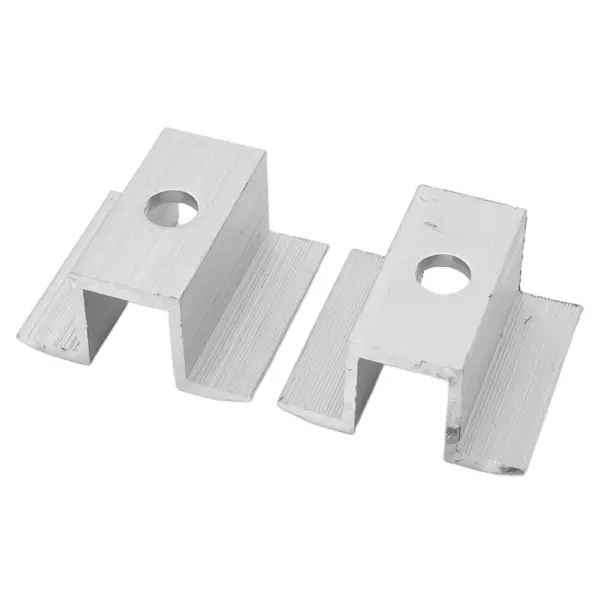 10PCS Aluminum Solar Middle Clamp for Panel Positioning and Stability on Ground Mount and Rooftop Rail Systems