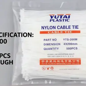 Self-Locking Nylon Cable Ties 3×150mm 4×200mm White Plastic Zip Ties Wire Management Cord Fastener