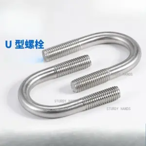 5pcs Stainless steel U-shaped screw buckle bolt pipe clamp fixing saddle pipe clamp M6