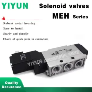 MEH MEBH-5/2, 3/2, 5/3E ,5/3G-1/8 5.0-P-L -S-B MEH-5/2-1/8-P-B YIYUN Solenoid valves MEH Series Pneumatic components and tools