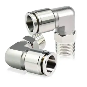 5PCS/Lot PL PNEUMATIC Elbow Quick Fitting PL12 PL14 PL16 304 Stainless Steel Push to Connect Fittings PNEUMATIC Quick Connector
