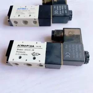 Air Solenoid Valves 4V210-08 2 Position 5 Port 1/4" Pneumatic Control Valve