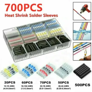 Solder Seal Heat Shrink Wire Connectors Terminals Kits for Waterproof Electrical Connections in Marine Automotive Motorcycle Use
