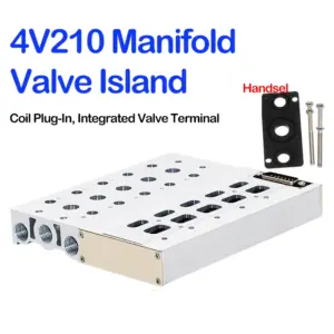 Pneumatic Solenoid Valve Bus Valve Island Valve Plate Bottom 4V210-08 Integrated Base Manifold Valve Group 200M Bus 24V