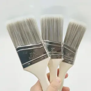 Wood Angled Sash Paint Brush Set Verstaile Wood Handle Paint Brushes Set Easy to Use Short Cut Angle Sash Tool for Painter