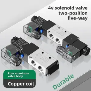 4V Series Pneumatic Valve 5/2 5/3  Valves Controller 4V210-08 4V220-08 4V330C-10 Air Electromagnetic AC220V DC24V DC12V Solenoid