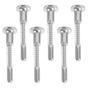 6Pcs Iron Spring-Loaded Crib Latch Plunger Pin for Crib Window Screen Cupboard Bed Fastening Replacement Heavy-Duty