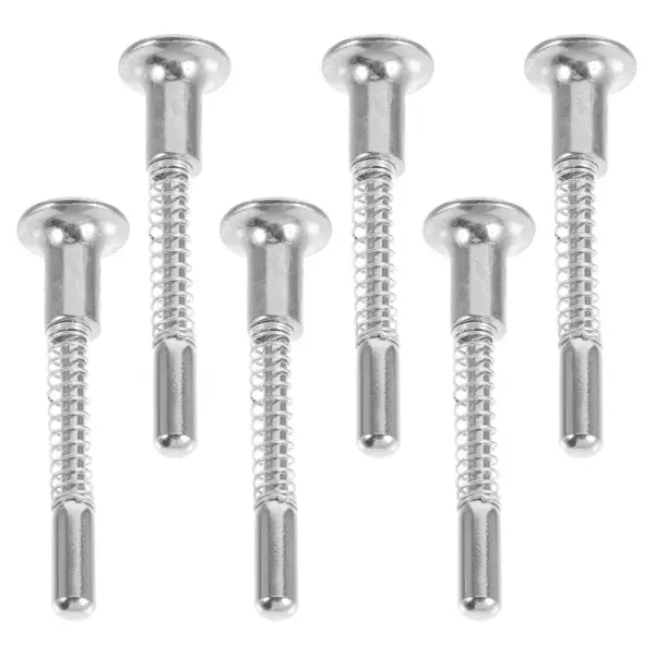 6Pcs Iron Spring-Loaded Crib Latch Plunger Pin for Crib Window Screen Cupboard Bed Fastening Replacement Heavy-Duty