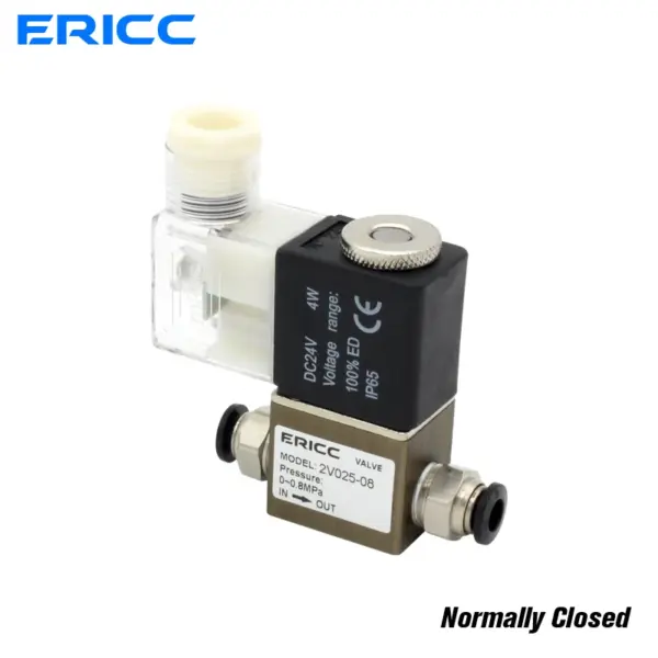 2V025-08 Normally Closed 12V 24V 220V 1/4" BSP 2 Way 2 Position Air Solenoid Valve 2V025-08 Pneumatic Control Valve