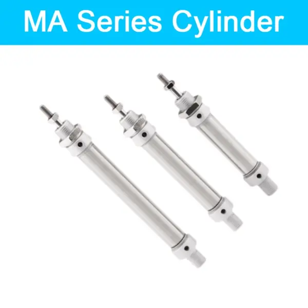 MA Double Acting Mini Pneumatic Air Cylinder 16/20/25/32/40mm Stainless Steel 25-500mm Stroke