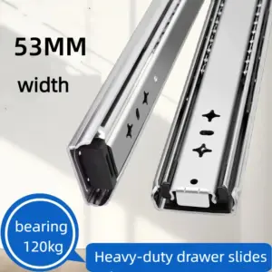 Without Lock 53MM Heavy Duty Drawer Slides Full Extension Ball Bearing Locking Rails Glides Industrial Heavywight Slider Runners