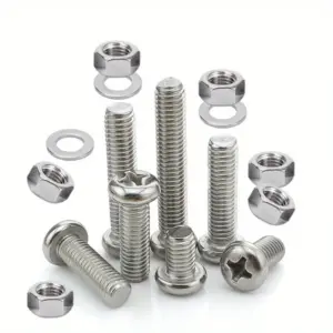360-piece stainless steel crosshead machine nuts and bolts set, including M3, M4, M5, for industrial and scientific applications