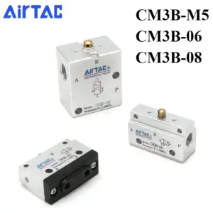 AirTAC CM3B05 CM3B06 CM3B08 3/2 Way Basic Type Pneumatic External Control Mechanical Valve