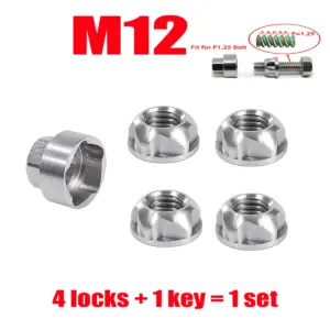 M12 fine thread pitch P1.25 nut 304 stainless steel anti-theft nut is widely used in modification, protective equipment, and veh